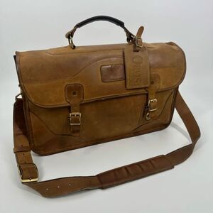 Vintage Orvis USA MADE Gokey Saddle Leather Messenger Bag